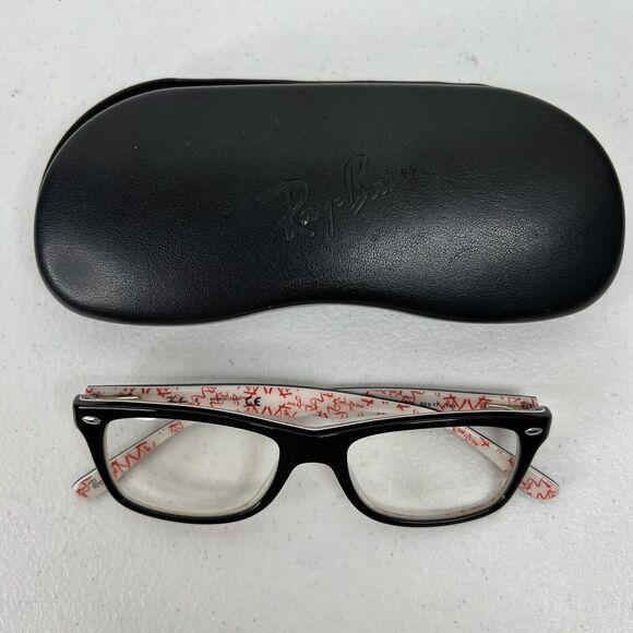 Ray Ban Youth 5228 Eyeglasses Frames Optics Polished Black 50-17-140 Full Rim - Picture 11 of 13